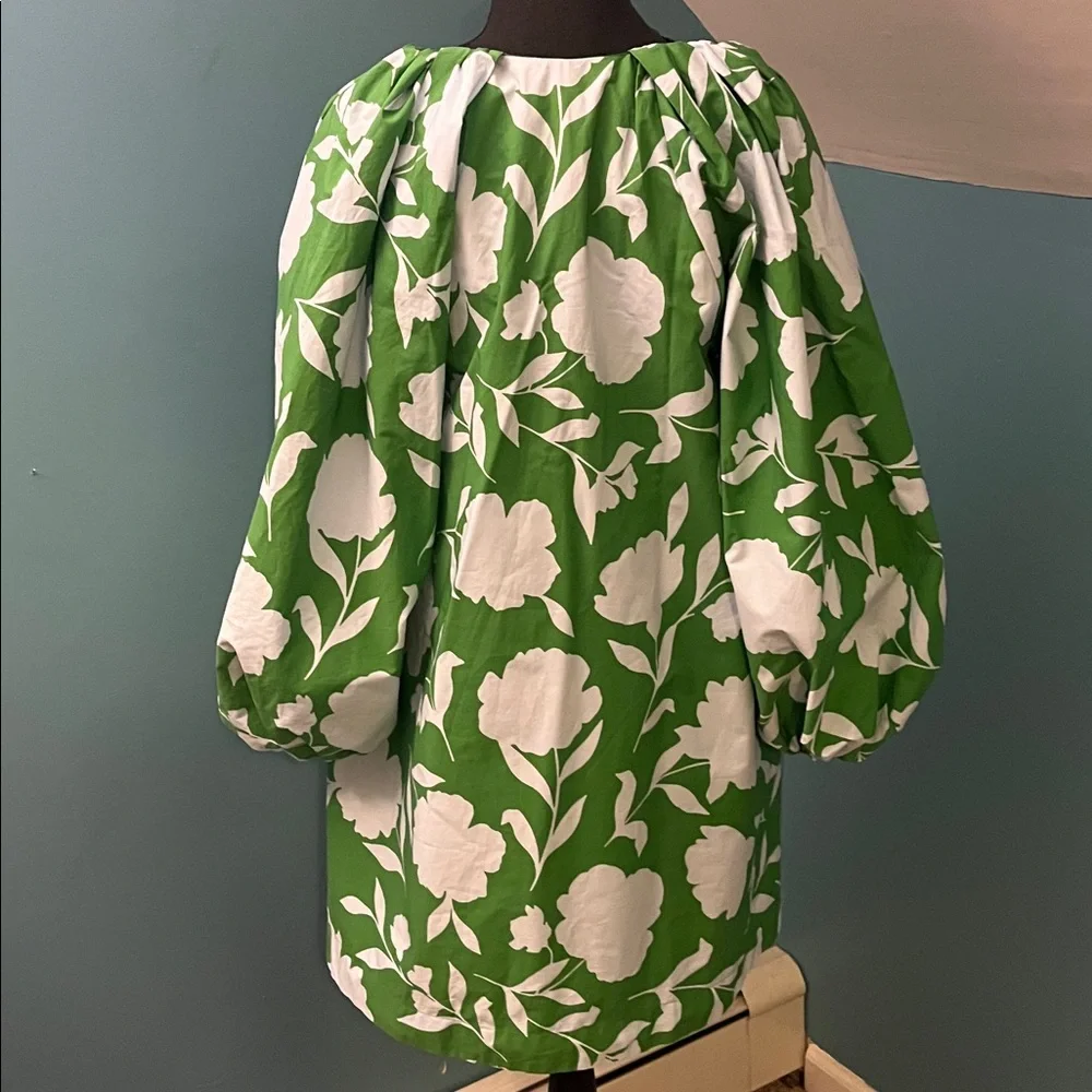 NWT Kate Spade New York x Target Poplin Long Sleeve Green Mini Dress Size Small